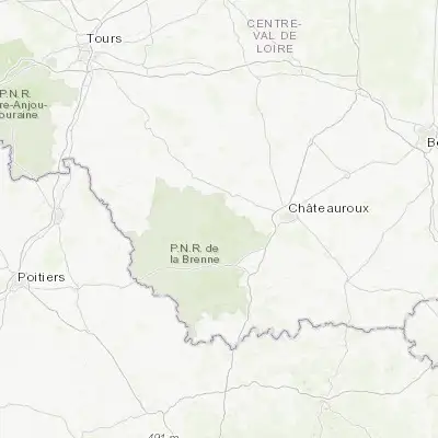 Map showing location of Vendœuvres (46.800000, 1.350000)