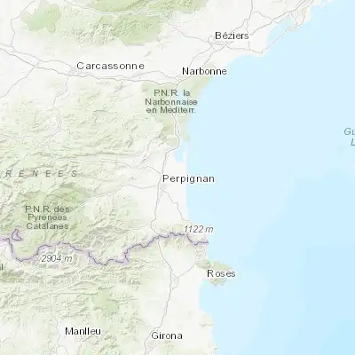 Map showing location of Villelongue-de-la-Salanque (42.726570, 2.982190)