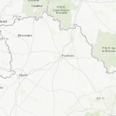 Map showing location of Vouneuil-sous-Biard (46.572850, 0.270220)