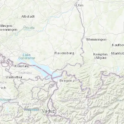 Map showing location of Amtzell (47.700000, 9.750000)
