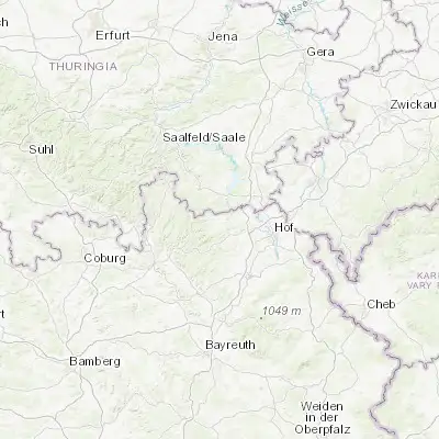Map showing location of Bad Steben (50.366480, 11.644380)