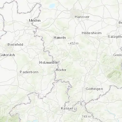 Map showing location of Bevern (51.858260, 9.494080)