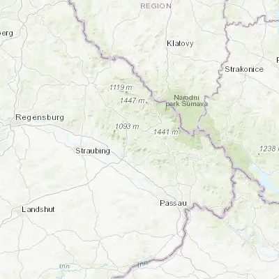 Map showing location of Bischofsmais (48.917960, 13.081840)