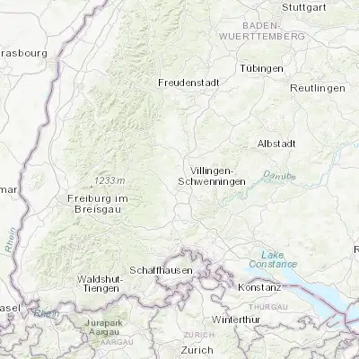 Map showing location of Dauchingen (48.089930, 8.550110)