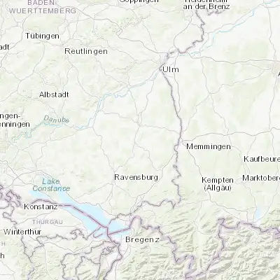 Map showing location of Eberhardzell (48.000000, 9.816670)