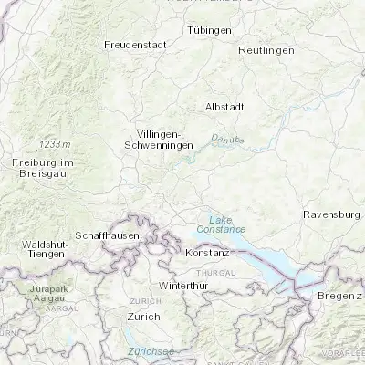 Map showing location of Emmingen-Liptingen (47.933330, 8.883330)