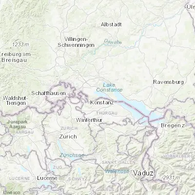 Map showing location of Gaienhofen (47.683330, 8.983330)