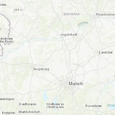 Map showing location of Gerolsbach (48.492830, 11.361490)
