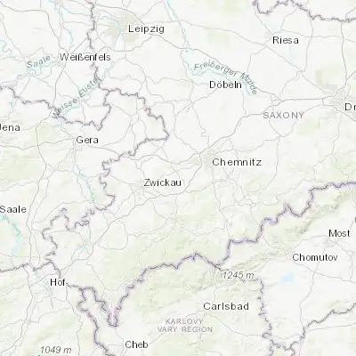 Map showing location of Gersdorf (50.750000, 12.716670)