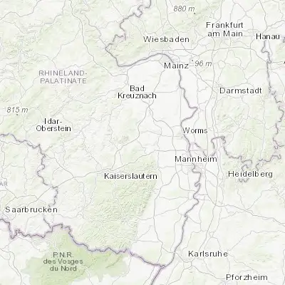 Map showing location of Göllheim (49.595000, 8.050830)