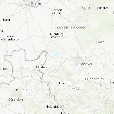 Map showing location of Hagenburg (52.433670, 9.324730)