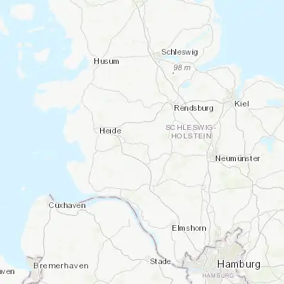 Map showing location of Hanerau-Hademarschen (54.133330, 9.416670)