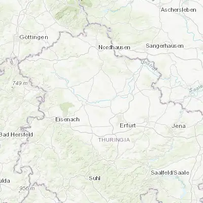 Map showing location of Herbsleben (51.116670, 10.833330)