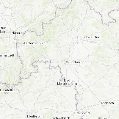 Map showing location of Hettstadt (49.799440, 9.815000)