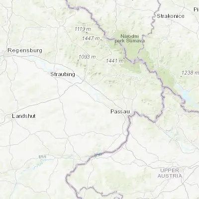 Map showing location of Hofkirchen (48.678050, 13.119170)