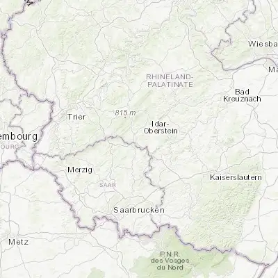 Map showing location of Hoppstädten-Weiersbach (49.616670, 7.200000)