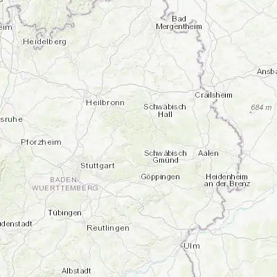 Map showing location of Kaisersbach (48.930230, 9.638980)