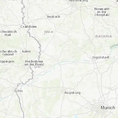 Map showing location of Kaisheim (48.767510, 10.796390)