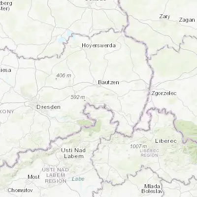 Map showing location of Kirschau (51.093170, 14.428400)
