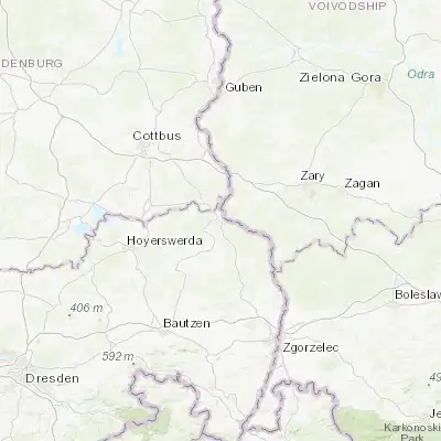 Map showing location of Krauschwitz (51.521530, 14.712110)