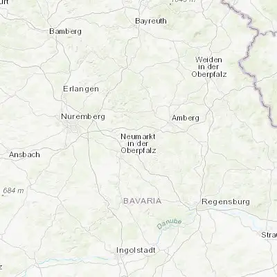 Map showing location of Lauterhofen (49.368400, 11.602940)