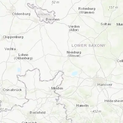 Map showing location of Liebenau (52.603620, 9.097190)