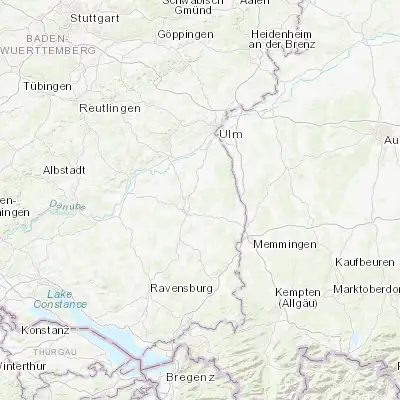 Map showing location of Maselheim (48.133330, 9.883330)