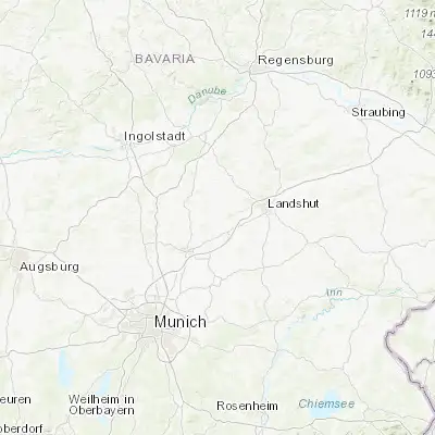 Map showing location of Mauern (48.516670, 11.900000)