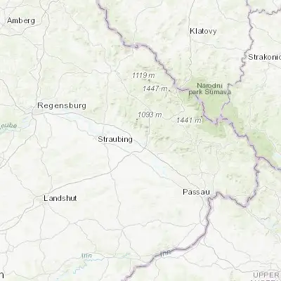 Map showing location of Metten (48.855120, 12.915540)