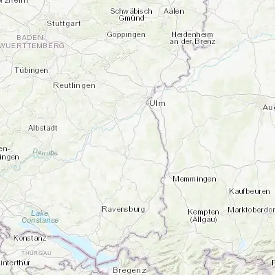 Map showing location of Mietingen (48.183330, 9.900000)