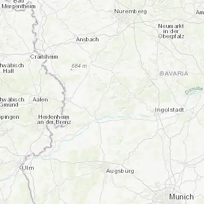 Map showing location of Monheim (48.843890, 10.858340)