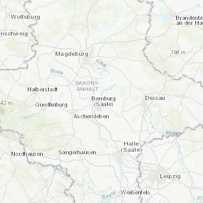 Map showing location of Nienburg/Saale (51.837470, 11.769790)