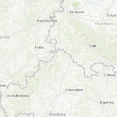 Map showing location of Oberelsbach (50.441180, 10.116920)
