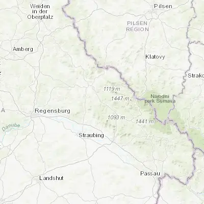 Map showing location of Prackenbach (49.095430, 12.826140)