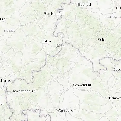 Map showing location of Sandberg (50.348240, 10.008140)