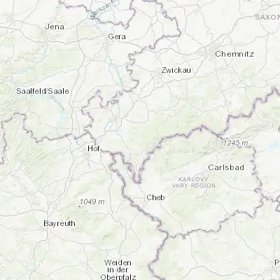 Map showing location of Schöneck (50.390520, 12.327310)