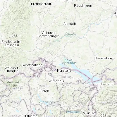 Map showing location of Steißlingen (47.800000, 8.933330)