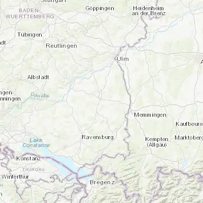 Map showing location of Ummendorf (48.066670, 9.833330)