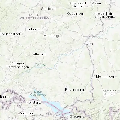 Map showing location of Unlingen (48.167340, 9.522190)