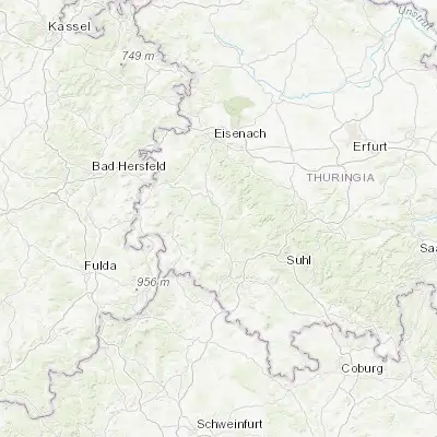 Map showing location of Wernshausen (50.724040, 10.350860)