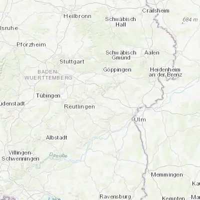Map showing location of Westerheim (48.515110, 9.624240)