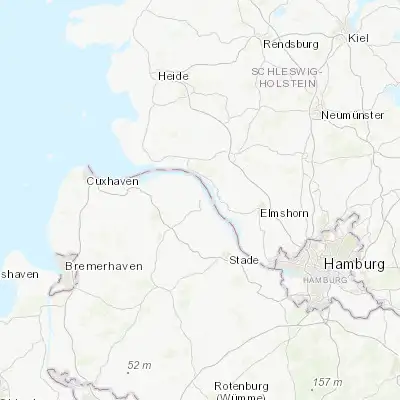 Map showing location of Wischhafen (53.783330, 9.316670)