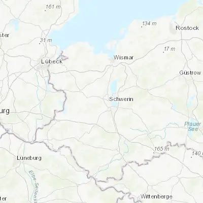 Map showing location of Wittenförden (53.629170, 11.329820)
