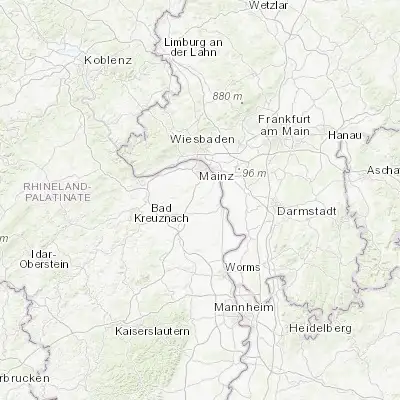 Map showing location of Zornheim (49.890000, 8.224720)