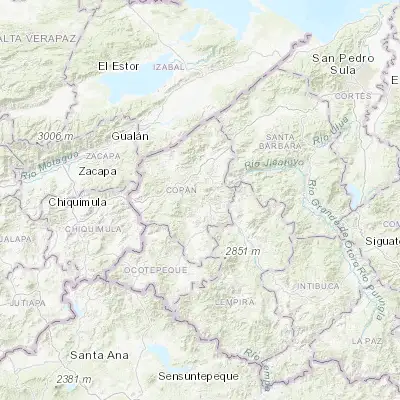 Map showing location of Dulce Nombre (14.848020, -88.831600)