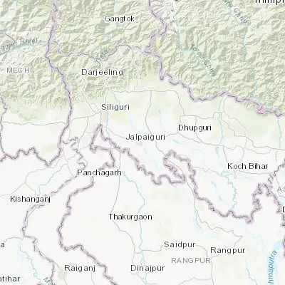 Map showing location of Jalpāiguri (26.516670, 88.733330)