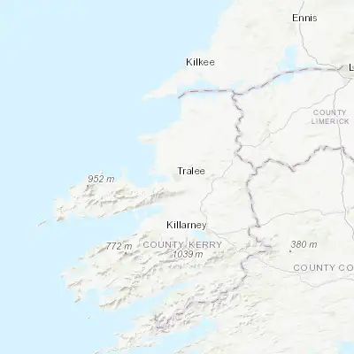 Map showing location of Tralee (52.270420, -9.702640)