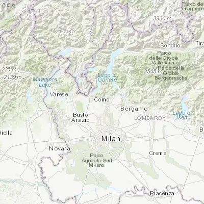 Map showing location of Alzate Brianza (45.769780, 9.182040)
