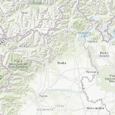 Map showing location of Andorno Cacciorna (45.610540, 8.055890)