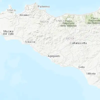 Map showing location of Aragona (37.399040, 13.619740)